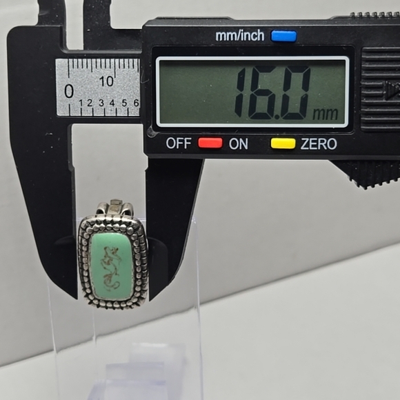 Chico's Silver Tone Turquoise Aqua Color with Copper Design Clip-On Earrings - Picture 7 of 9